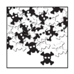 Black and White Skull & Crossbones Confetti 