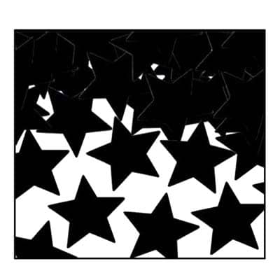 Black Fanci-Fetti Stars (Pack of 12)  black, fanci-fetti, confetti, metallic, party, holiday, patriotic, presidents day, fourth of july, independence day, inexpensive, new years eve
