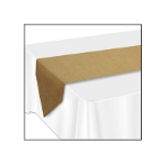 Faux Burlap Table Runner made of true burlap material.