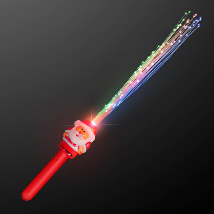 LED Fiber Optic Santa Wands