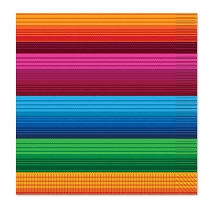 Paper luncheon napkins printed in bright neon colors.
