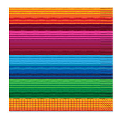 Paper luncheon napkins printed in bright neon colors.