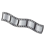 Filmstrip Metallic Decorating Material printed to replicate the antique filmstrips.