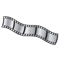 Filmstrip Metallic Decorating Material printed to replicate the antique filmstrips.