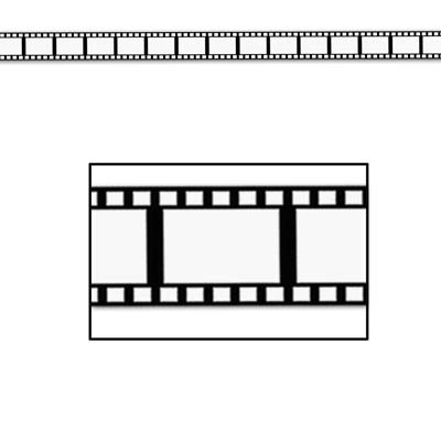 Filmstrip printed decoration on poly material.