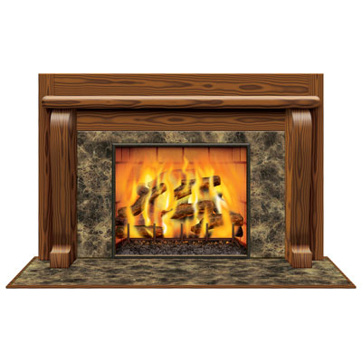 Fireplace Insta-View (Pack of 6) Christmas, winter, fire, fireplace, warm, festive, celebration 