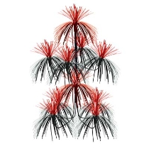 Red and Black Firework Chandelier