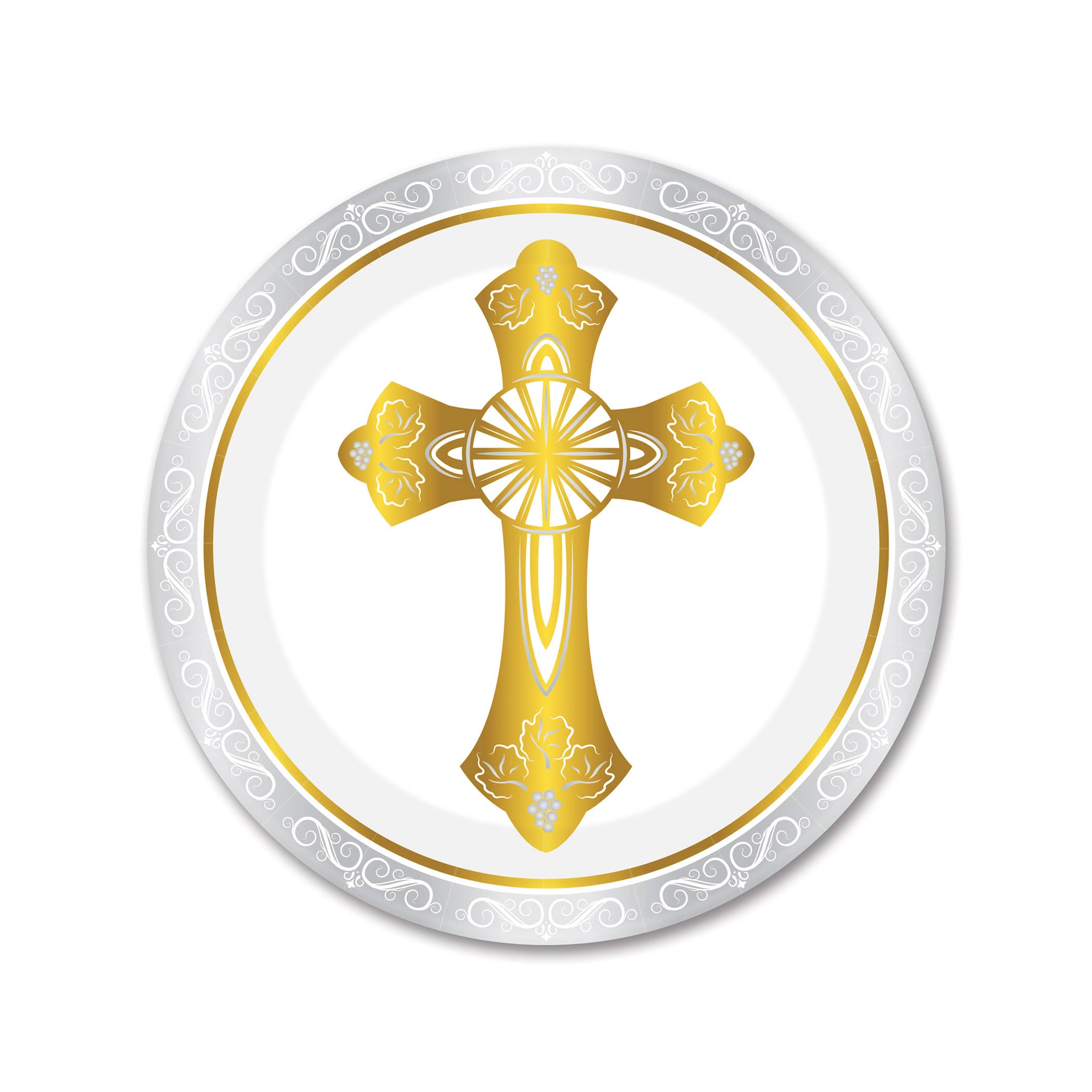 First Communion Plates (Pack of 96) first communion plates, first holy communion plates, communion party supplies, religious party plates, communion tableware, first communion decorations, disposable communion plates, catholic communion supplies, communion reception supplies, church event tableware, first communion luncheon plates, religious celebration plates, communion party decorations, pack of 96 plates
