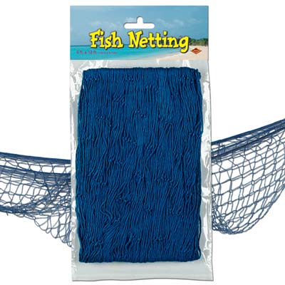 Fish netting blue material for decoration.