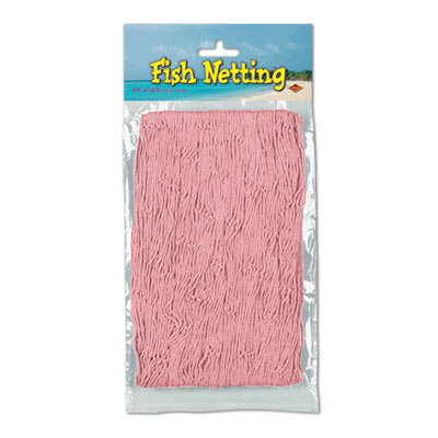Fish netting pink material for decoration.