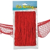 Fish netting red material for decoration.