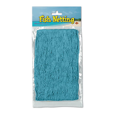 Fish netting blue material for decoration.