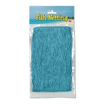 Fish netting blue material for decoration.
