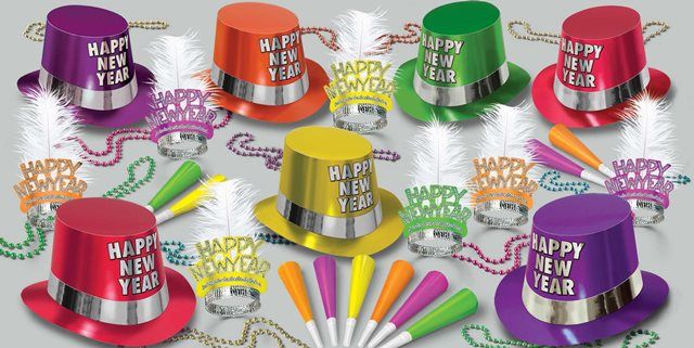 Fluorescent New Years Eve Party Kit for 50 People