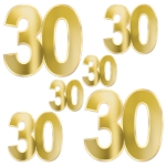 Foil "30" Birthday Cutouts
