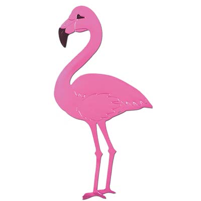 Pink Foil Flamingo Silhouette wall decoration