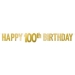 Foil Happy "100th" Birthday Streamer