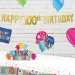 Foil Happy "100th" Birthday Streamer (Pack of 12) - 53942-100
