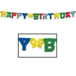 Foil Happy Birthday Streamer is designed with various colors and says "Happy Birthday".