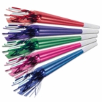 bright colored New Year's Eve party horns
