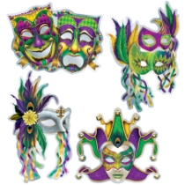 Mardi Gras Cutouts Wall Decorations 
