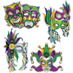 Mardi Gras Cutouts Wall Decorations 