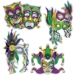 Mardi Gras Cutouts Wall Decorations 
