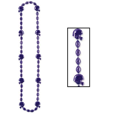 Purple Football Beads