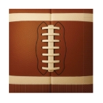 Football Beverage Napkins (Pack of 192) football beverage napkins, football party napkins, sports napkins, 2 ply napkins, quarter fold napkins, football tableware, printed football napkins, Party Express football supplies
