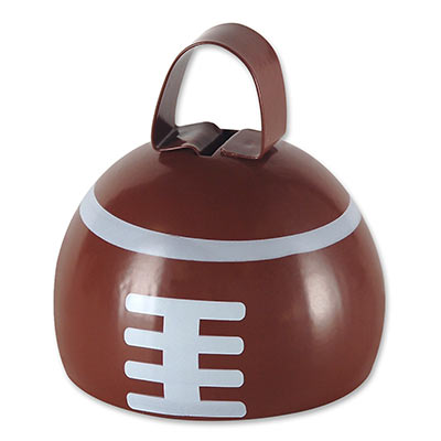 football shaped metal cowbell