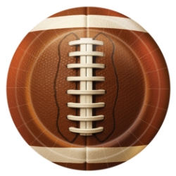 Football Dessert Plates (Pack of 96) football dessert plates, football party supplies, football birthday party, football themed tableware, football cake plates, tailgate party supplies, game day party decorations, sports party plates, football celebration supplies, team banquet tableware, championship party decorations, disposable dessert plates, football event supplies, pack of 96 plates, Party Express