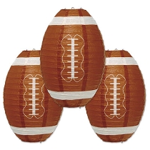 Hanging Football Paper Lanterns for a sports day party