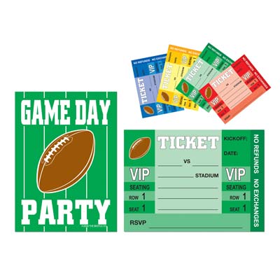 Invitations for any football game day event. 