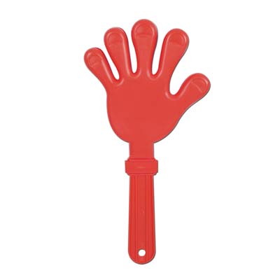 Plastic red giant hand clapper.