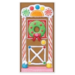 Gingerbread House Door Cover (Pack of 12) winter, jolly, gingerbread, house, door, christmas
