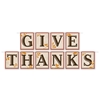 Give Thanks Pennant Banner with Bold Black Letters