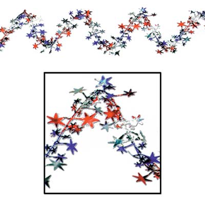 Gleam 'N Flex Patriotic Star Garland for 4th of July