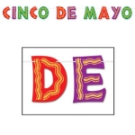 Glittered Cinco De Mayo Streamer in bright colors. 