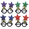 Black framed glasses with attached star boppers stating "Happy New Year".