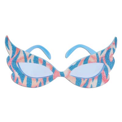 Plastic Light blue and Pink Glittered Rock & Roll Diva Fancy Frames 