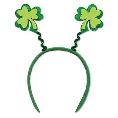 Glittered Shamrock Boppers Headband