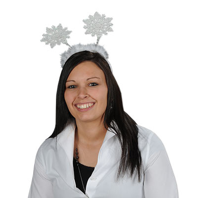 Glittered Snowflake Boppers Headband