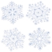 Glittered Snowflake Cutouts (Pack of 48) - 20369