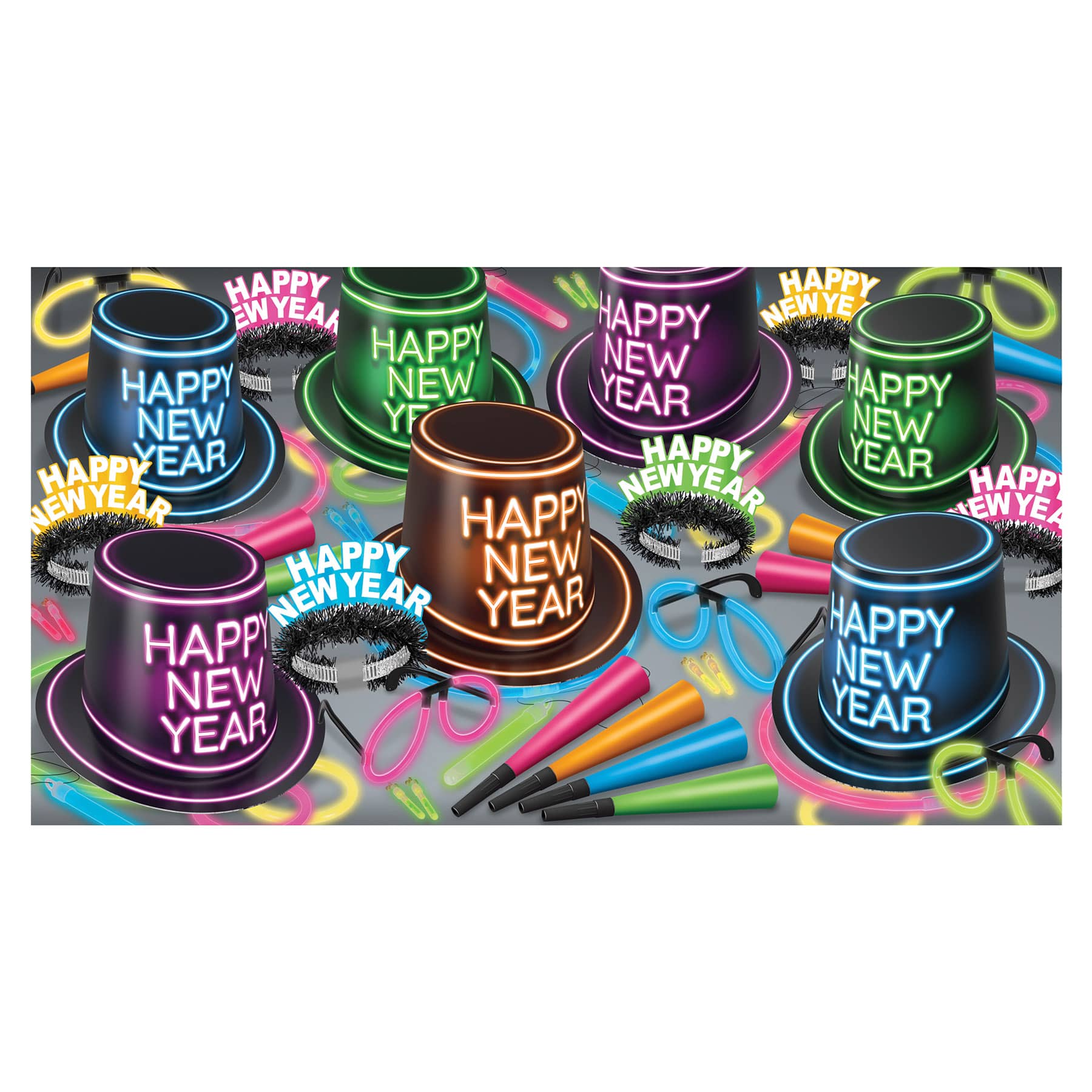 Glowing New Year Assortment for 50 - Glow Party NYE