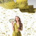 Gold 1-Ply Metallic Fringe Ceiling Curtain (Pack of 12)  - 56177-GD