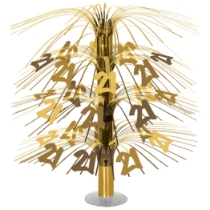 Gold "21" Cascade Centerpiece (Pack of 6) gold 21 centerpiece, 21st birthday centerpiece, metallic 21 table décor, gold cascade centerpiece, milestone birthday decorations, 18 inch 21 centerpiece, 21st birthday party supplies