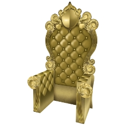 Gold 3-D Prom Throne Prop