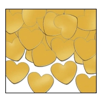 Gold Fanci-Fetti Hearts