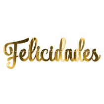 Gold Foil Felicidades Streamer 