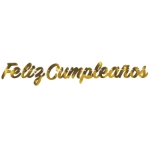Gold Foil Feliz Cumpleanos Streamer